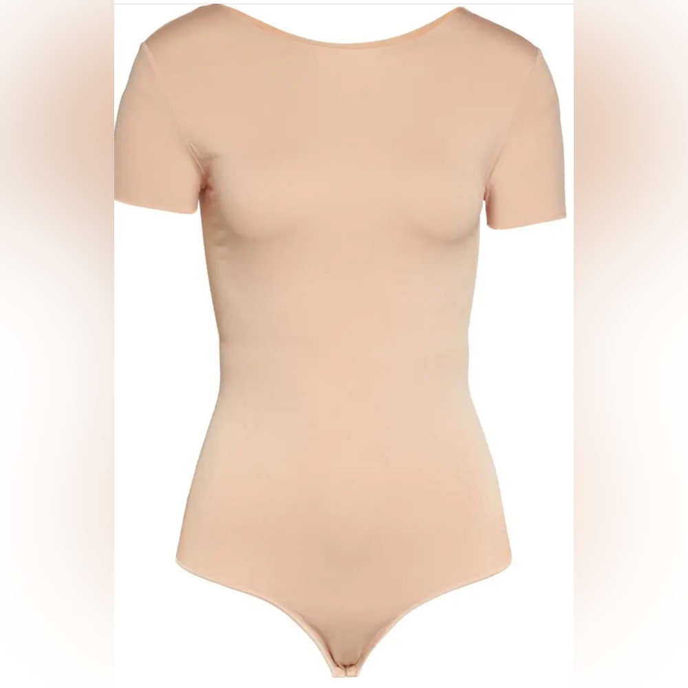 SKIMS Essential T-Shirt Bodysuit in Sandstone